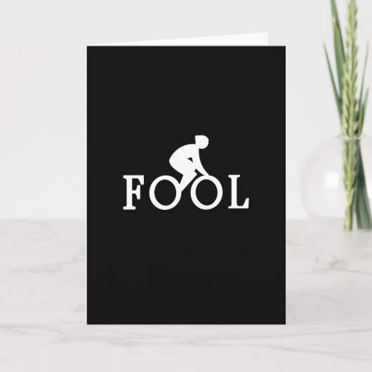 Bike Fool - Fietscyclist Fan Gift Kaart (Voorkant)