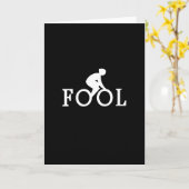 Bike Fool - Fietscyclist Fan Gift Kaart (Gele Bloem)