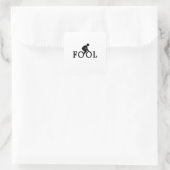 Bike Fool - Fietscyclist Fan Gift Vierkante Sticker (Tas)