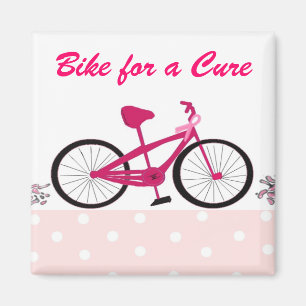 Bike for a Cure - Roze fiets Magneet