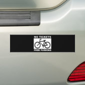 bike_free_parking_Vector_Clipart Bumpersticker (Op auto)