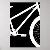 Bike Front Black en White Silhouette Poster (Voorkant)