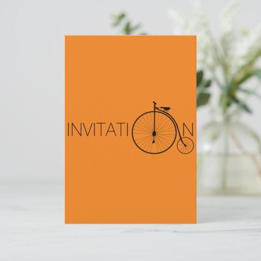 Bike Gentleman London Invitation Kaart (Staand voorkant)
