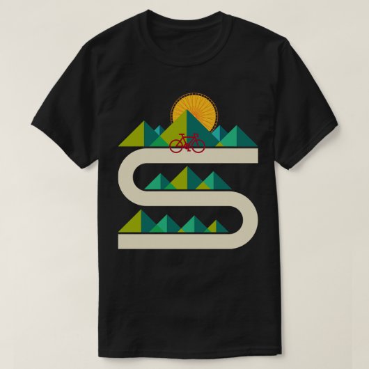 Bike Geometric Landscape T-shirt (Design voorkant)