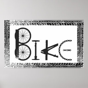 Bike Graffiti uit Bike Parts & Tire Tracks Poster