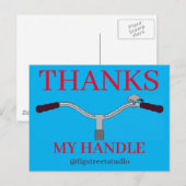 Bike Handle Bars & Bell, voeg tekst toe, Briefkaar Briefkaart (Voorkant / Achterkant)