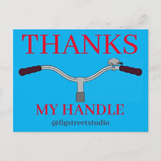 Bike Handle Bars & Bell, voeg tekst toe, Briefkaar Briefkaart (Voorkant)