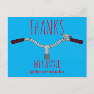 Bike Handle Bars & Bell, voeg tekst toe, Briefkaar Briefkaart