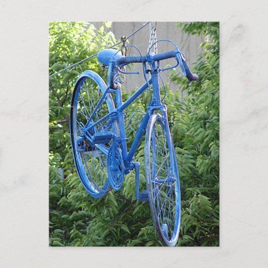 Bike Hangen boven de straat Briefkaart (Voorkant)