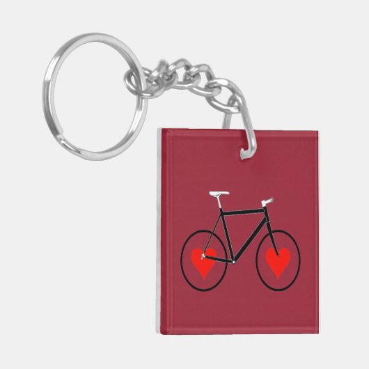 Bike Heart Wheels Sleutelhanger (Voorkant Links)