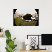 Bike in Brandenburg Gate Poster (Thuiskantoor)