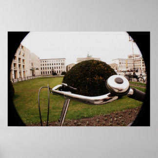Bike in Brandenburg Gate Poster