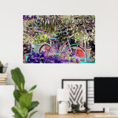 Bike in hoge kleur poster (Thuiskantoor)