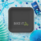 BIKE IT - Green Biking Symbol Papieren Bordje (Feest)