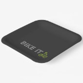 BIKE IT - Green Biking Symbol Papieren Bordje (Gebogen)