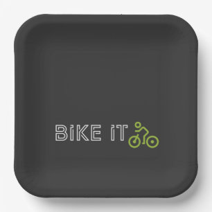 BIKE IT - Green Biking Symbol Papieren Bordje