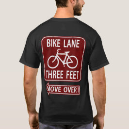 Bike Lane 3 voet gaat over! T-Shirt DARK RED