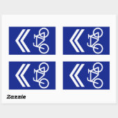 Bike Lane Rechthoekige Sticker (Vel)