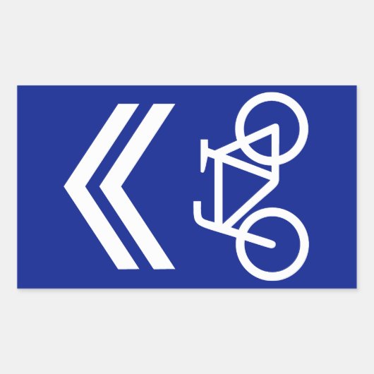 Bike Lane Rechthoekige Sticker (Voorkant)