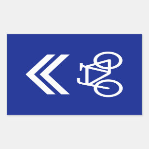 Bike Lane Rechthoekige Sticker