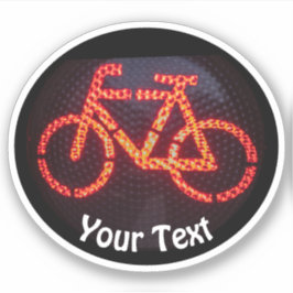 Bike-liefhebbers en duurzame fietstok voor mobilit sticker