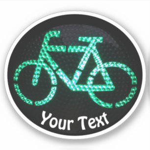 Bike-liefhebbers en fiets voor duurzame mobiliteit sticker