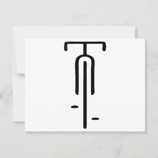 Bike logo minimal Retro, Cycling and Bicycle Lover Kaart (Voorkant)