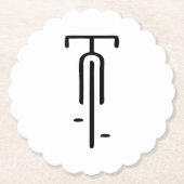Bike logo minimal Retro, Cycling and Bicycle Lover Kartonnen Onderzetters (Voorkant)