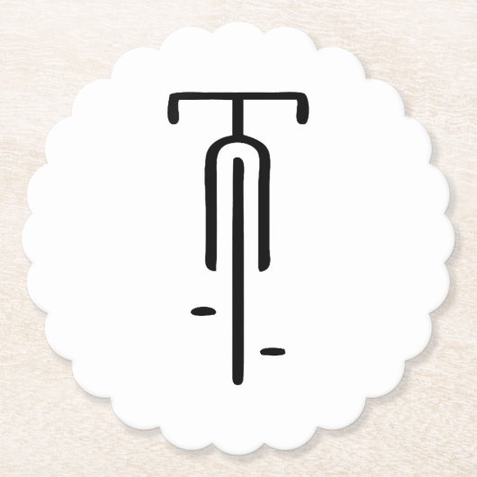 Bike logo minimal Retro, Cycling and Bicycle Lover Kartonnen Onderzetters (Voorkant)