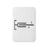 Bike logo minimal Retro, Fietsen en Fietsliefhebbe Badmat (Voorkant Verticaal)