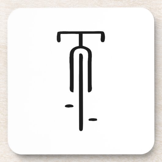 Bike logo minimal Retro, Fietsen en Fietsliefhebbe Bier Onderzetter (Voorkant)