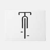 Bike logo minimal Retro, Fietsen en Fietsliefhebbe Deurmat (Voorkant)