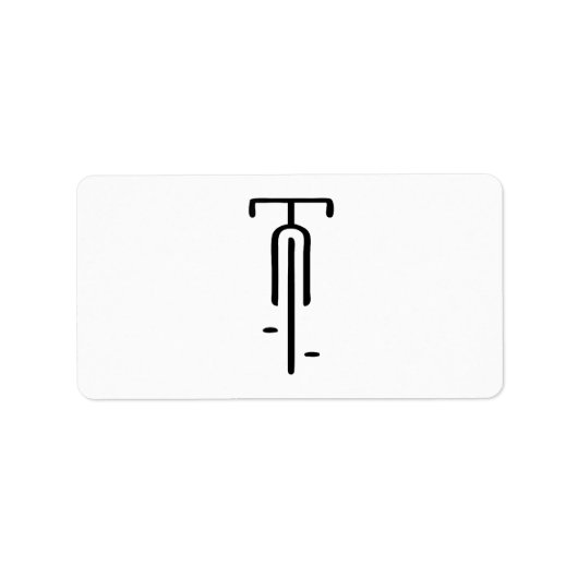Bike logo minimal Retro, Fietsen en Fietsliefhebbe Etiket (Voorkant)