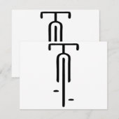 Bike logo minimal Retro, Fietsen en Fietsliefhebbe Feestdagenkaart (Voorkant / Achterkant)