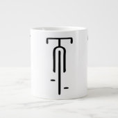 Bike logo minimal Retro, Fietsen en Fietsliefhebbe Grote Koffiekop (Voorkant)