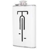 Bike logo minimal Retro, Fietsen en Fietsliefhebbe Heupfles (Links)