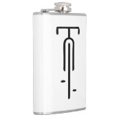 Bike logo minimal Retro, Fietsen en Fietsliefhebbe Heupfles (Rechts)