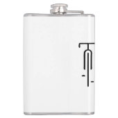 Bike logo minimal Retro, Fietsen en Fietsliefhebbe Heupfles (Achterkant)