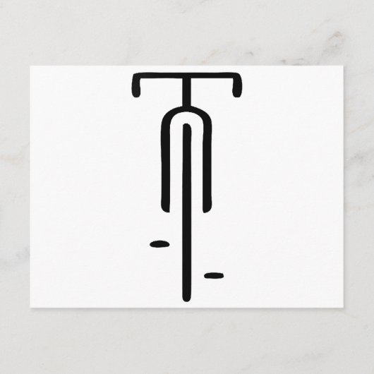 Bike logo minimal Retro, Fietsen en Fietsliefhebbe Informatiekaartje (Achterkant)