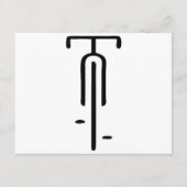Bike logo minimal Retro, Fietsen en Fietsliefhebbe Informatiekaartje (Voorkant)