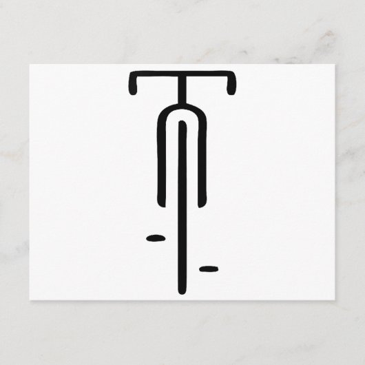 Bike logo minimal Retro, Fietsen en Fietsliefhebbe Informatiekaartje (Voorkant)