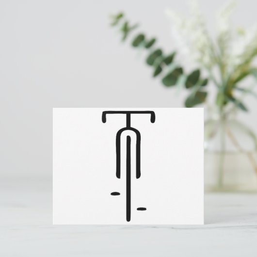 Bike logo minimal Retro, Fietsen en Fietsliefhebbe Informatiekaartje (Staand voorkant)