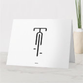 Bike logo minimal Retro, Fietsen en Fietsliefhebbe Kaart (Achterkant)