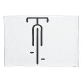 Bike logo minimal Retro, Fietsen en Fietsliefhebbe Kussensloop (Voorkant)