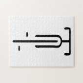 Bike logo minimal Retro, Fietsen en Fietsliefhebbe Legpuzzel (Horizontaal)