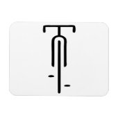 Bike logo minimal Retro, Fietsen en Fietsliefhebbe Magneet (Horizontaal)