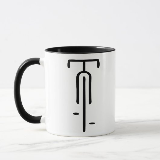 Bike logo minimal Retro, Fietsen en Fietsliefhebbe Mok (Links)