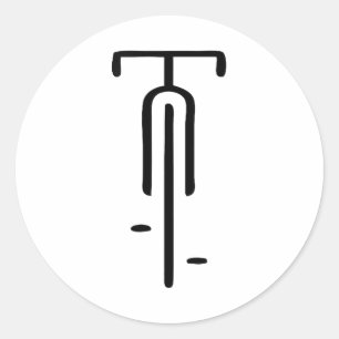 Bike logo minimal Retro, Fietsen en Fietsliefhebbe Ronde Sticker