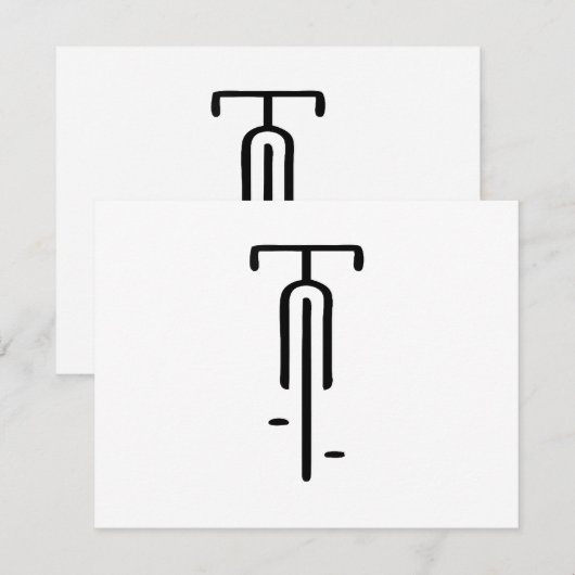 Bike logo minimal Retro, Fietsen en Fietsliefhebbe RSVP Kaartje (Voorkant / Achterkant)