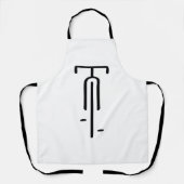 Bike logo minimal Retro, Fietsen en Fietsliefhebbe Schort (Voorkant)